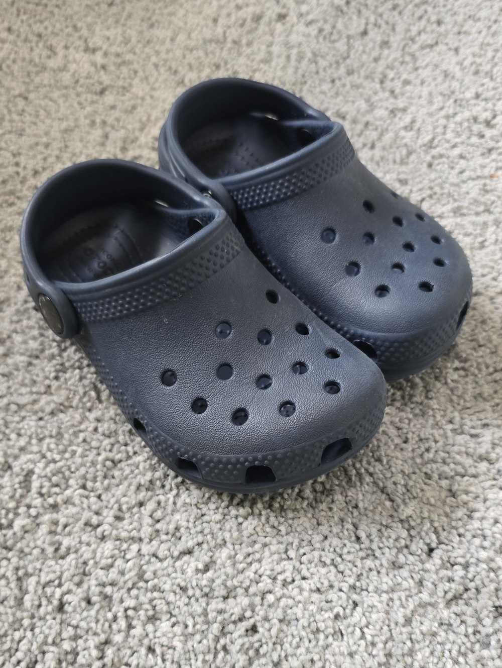 Crocs Kids Navy Lightweight Slip-On Clog Sandals